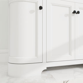 Opuluxe 48" Freestanding Single Vanity Cabinets with Curved Design