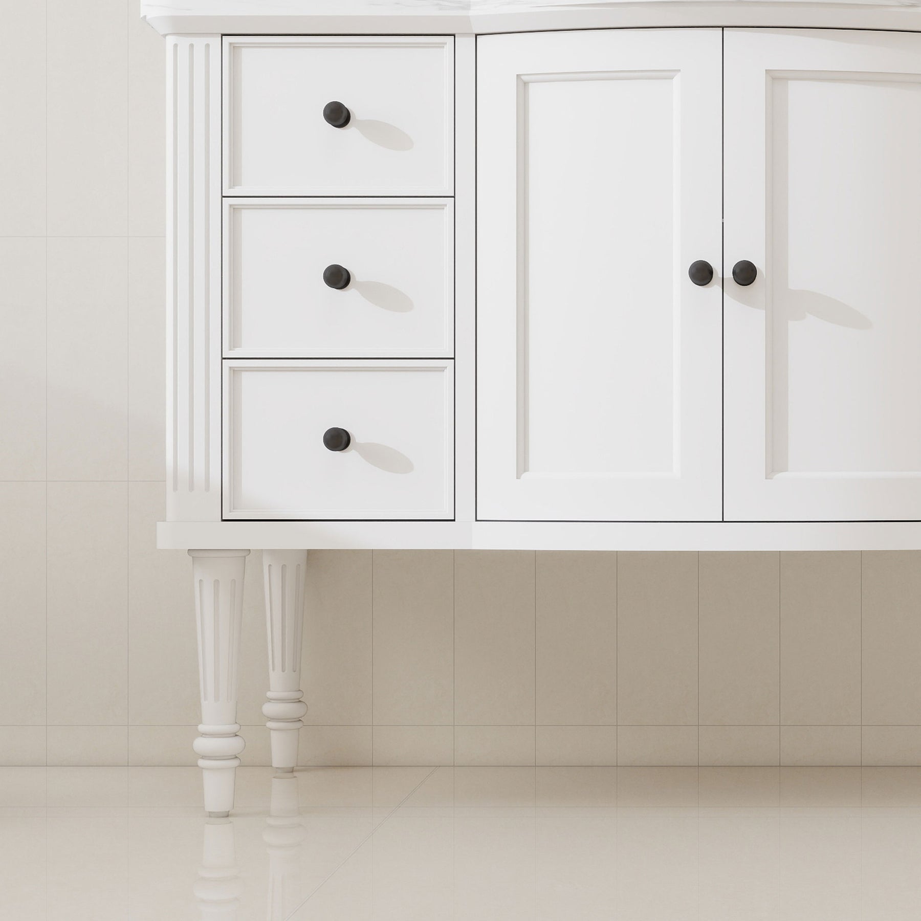 Elara 48" Freestanding Single Vanity  Cabinets with Solid Wood Legs