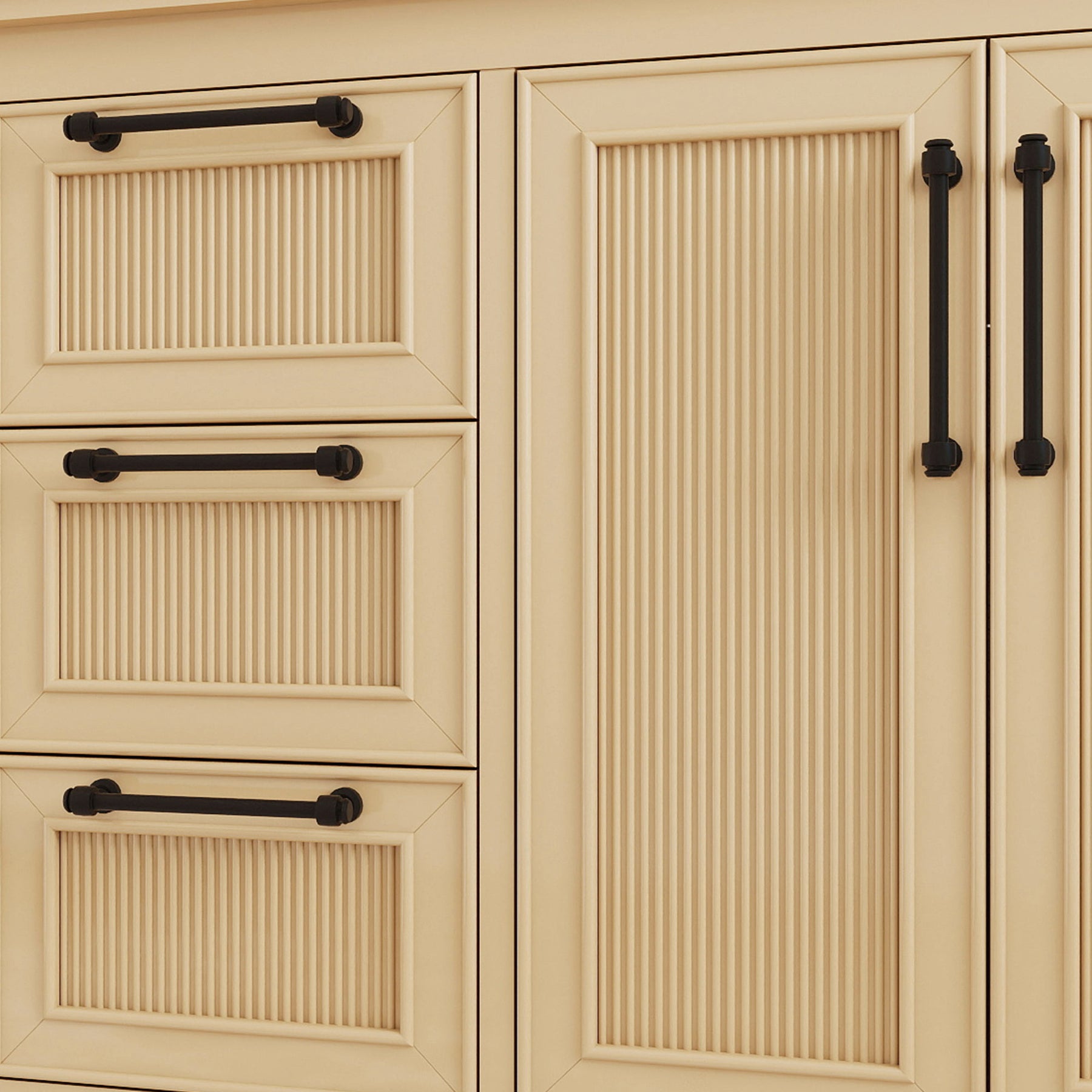 Vantara 60" Freestanding Double Vanity Cabinets with Fluted Texture