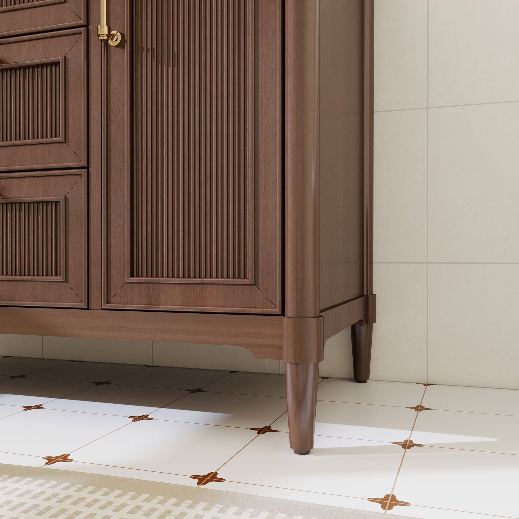 Vantara 48" Freestanding Single Vanity Cabinets with Fluted Texture
