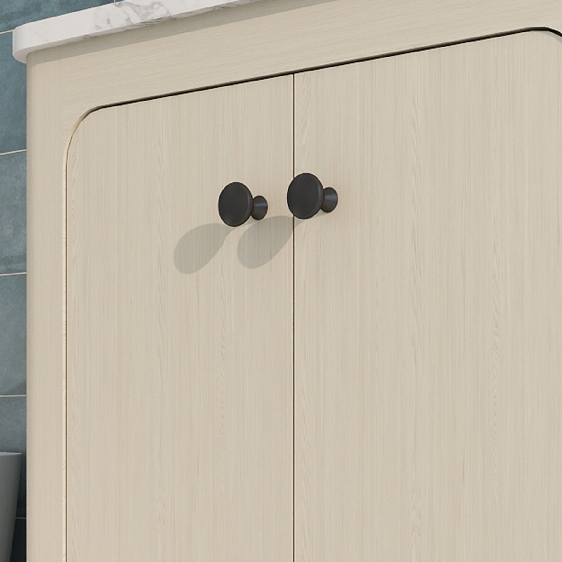 Canyon 24" Freestanding Single Vanity Cabinet with Curved Design