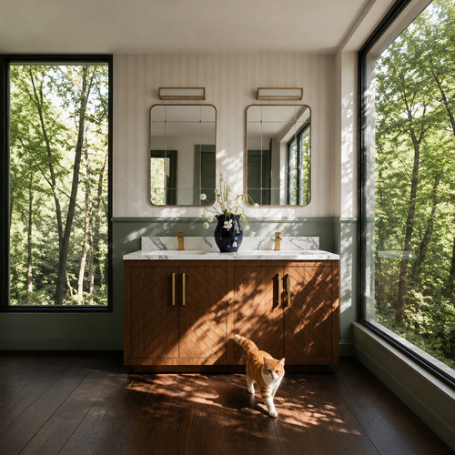 Zoom 60" Freestanding Double Vanity Cabinets