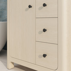 Canyon 30" Freestanding Single Vanity Cabinet with Curved Design