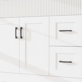 Waterfall 36’’ RTA Freestanding Vanity Cabinet Base with Vertical Striped Decor (Countertop & Sink Not Included) 浴室柜