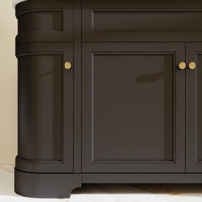 Opuluxe 60" Freestanding Double Vanity Cabinets with Curved Design