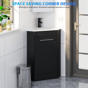 Corner 26’’ Freestanding Single Vanity Cabinets with Small Space Decor 浴室柜