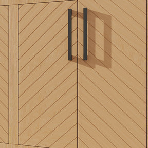 Zoom 60" Freestanding Double Vanity Cabinets with Chevron Pattern