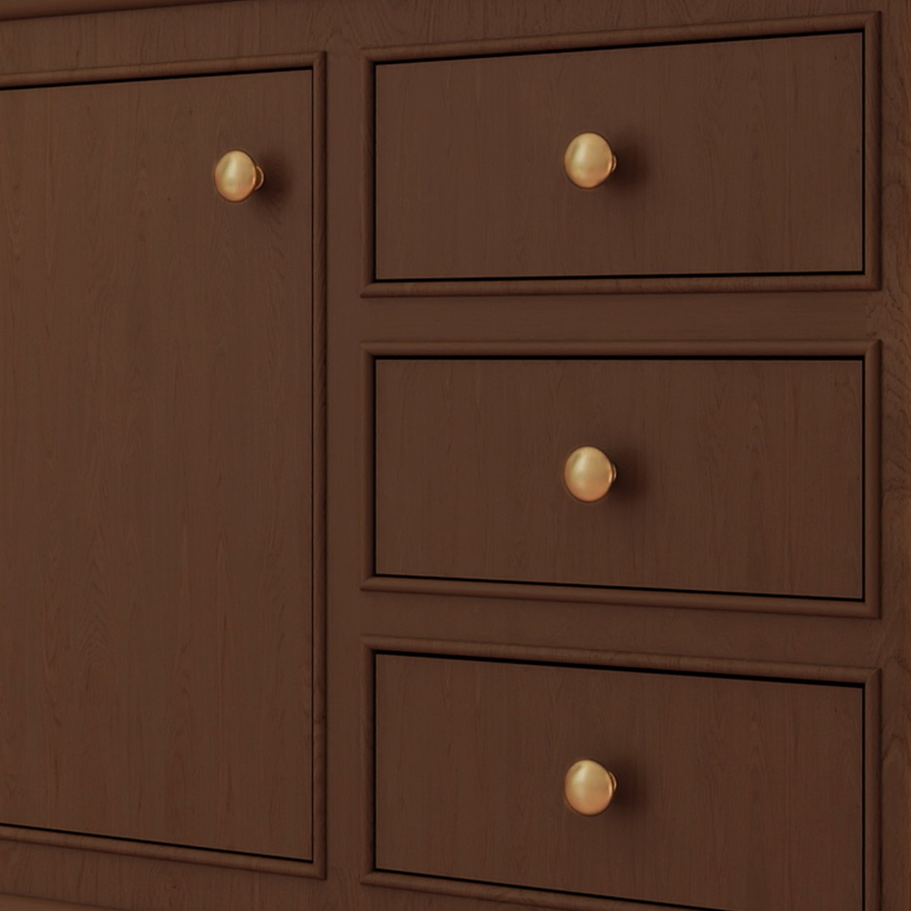 Verve 36" Freestanding Single Vanity – Bath Cabinet with Solid Wood, Artificial Stone Top (1 Door, 3 Drawers, Assembled)