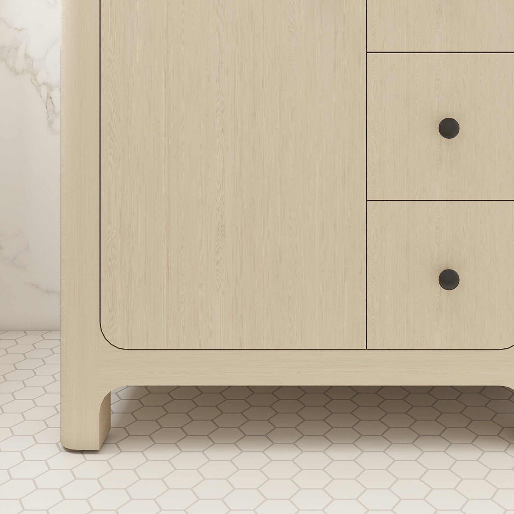 Canyon 30" Freestanding Single Vanity Cabinet with Curved Design