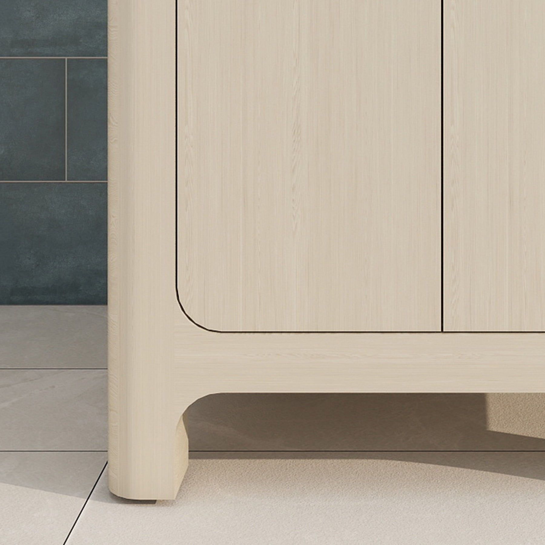 Canyon 24" Freestanding Single Vanity Cabinet with Curved Design