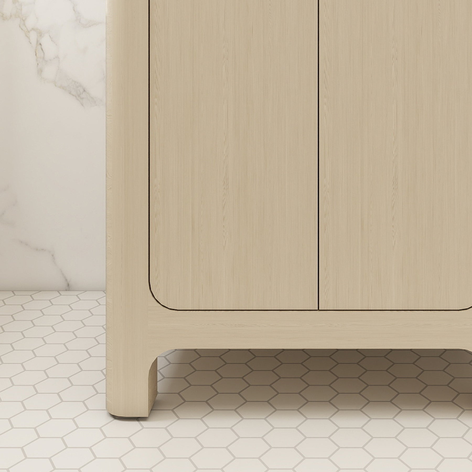 Canyon 24" Freestanding Single Vanity Cabinet with Curved Design