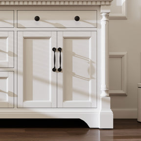 Acro 60" Freestanding Double Vanity Cabinets with Arch Feet