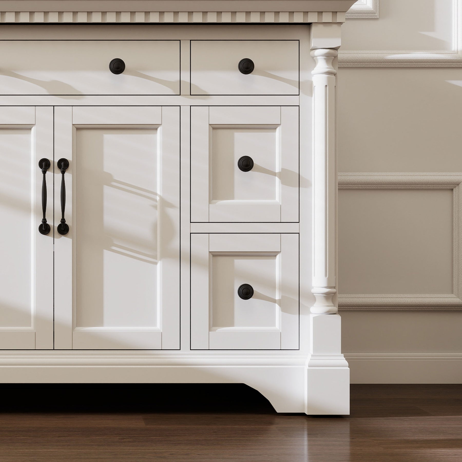 Acro 48" Freestanding Single Vanity Cabinets with Arch Feet