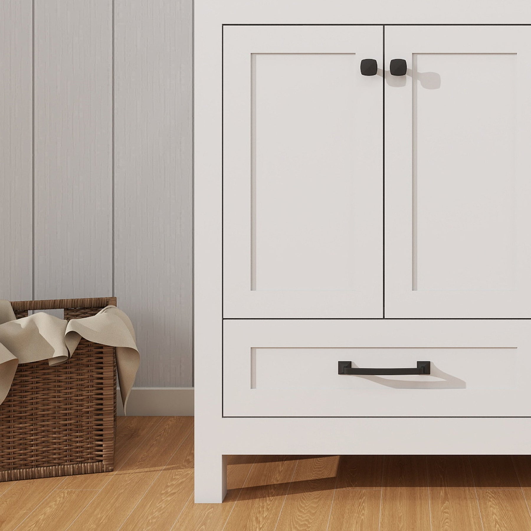 Modern 36’’ RTA Freestanding Vanity Cabinet Base with Larger Storage Room (Countertop & Sink Not Included) 浴室柜