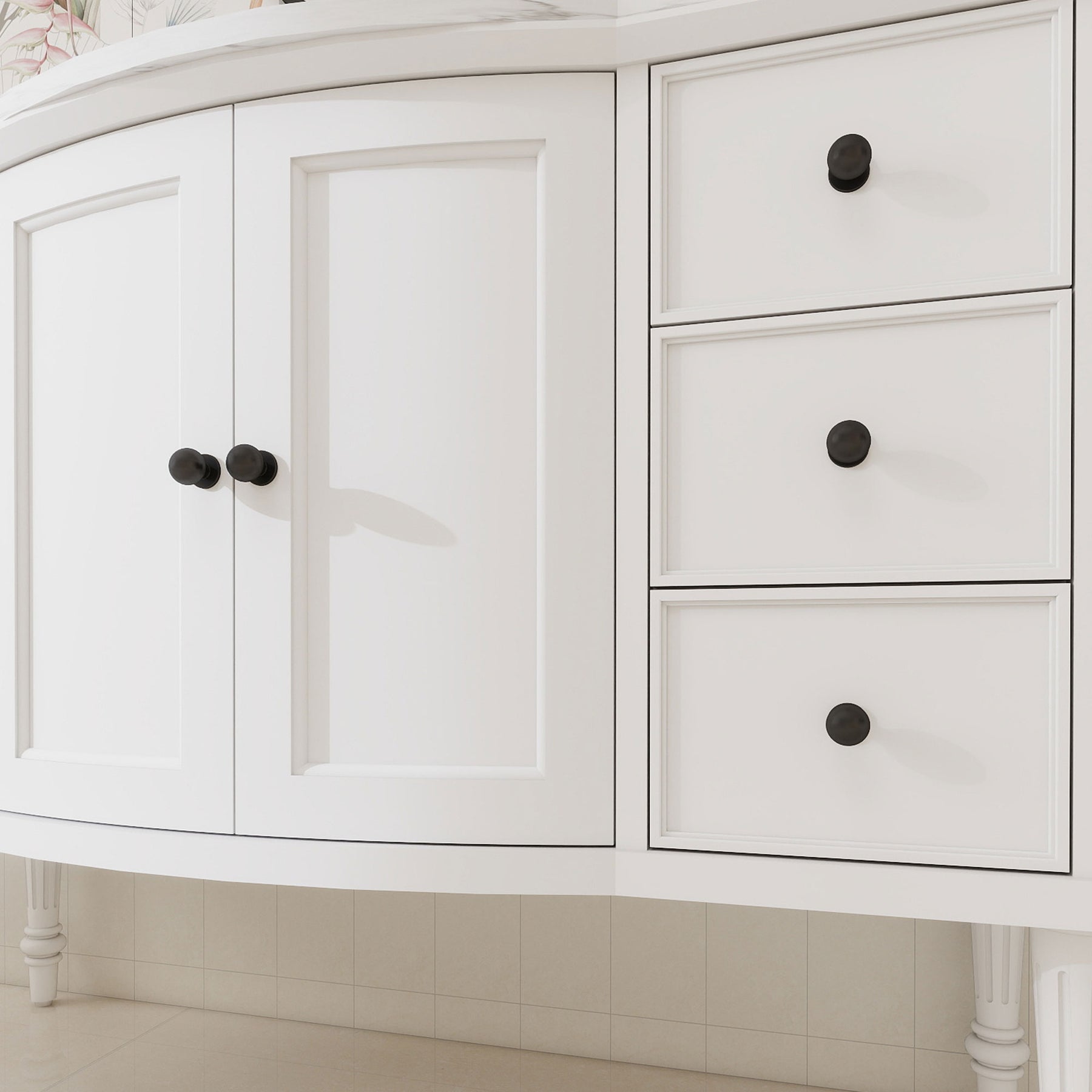 Elara 48" Freestanding Single Vanity  Cabinets with Solid Wood Legs