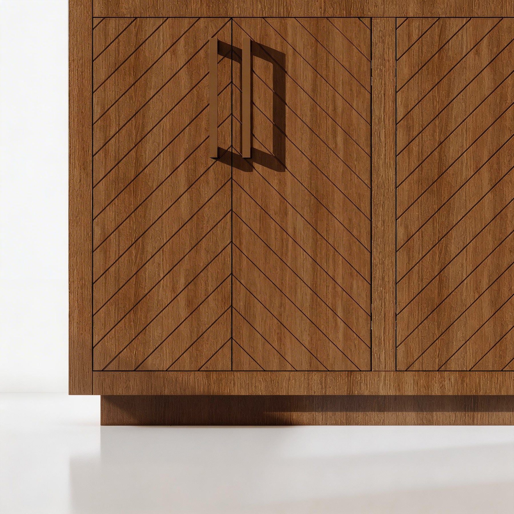 Zoom 48" Freestanding Double Vanity Cabinets with Chevron Pattern