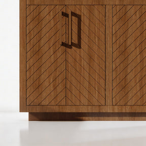 Zoom 48" Freestanding Double Vanity Cabinets with Chevron Pattern