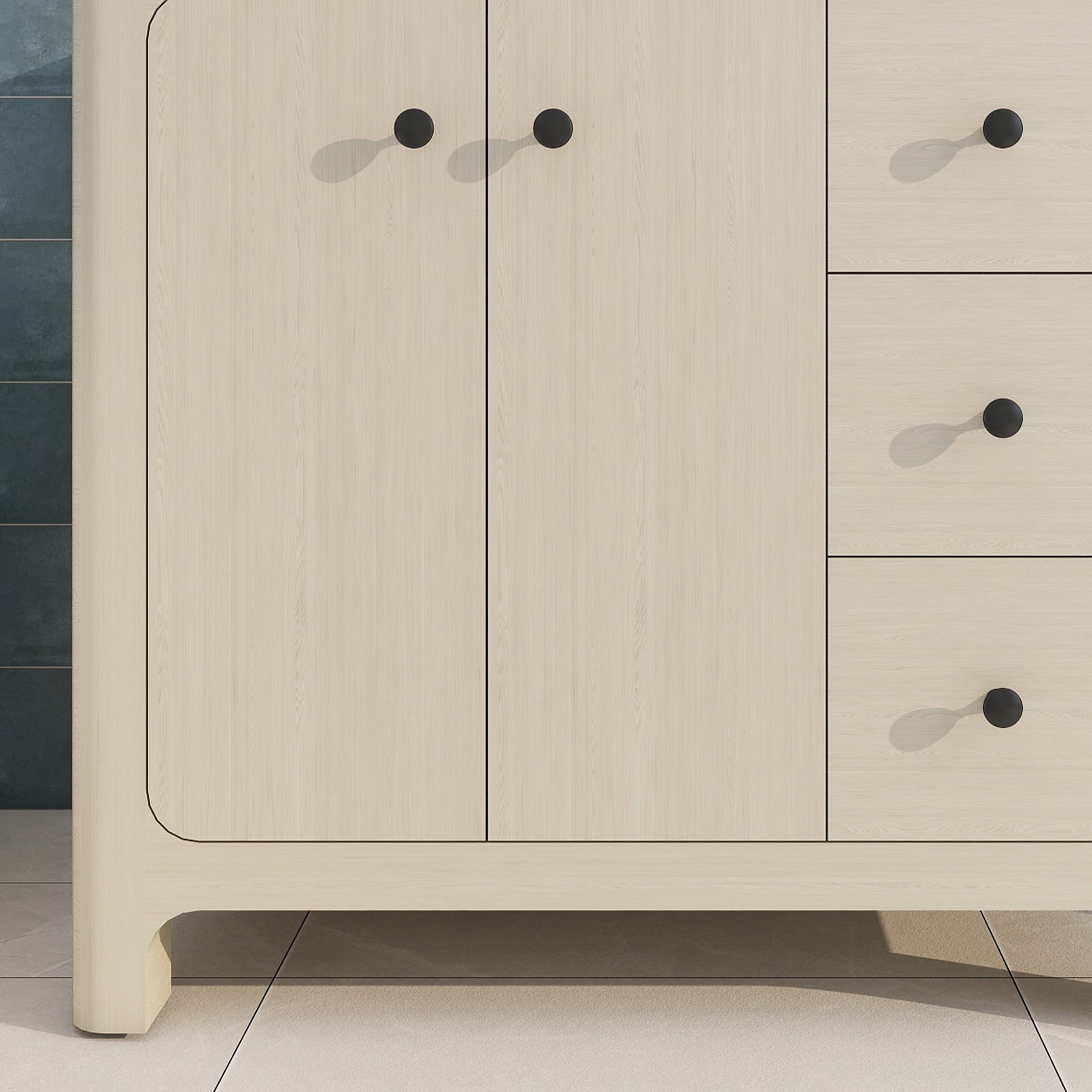 Canyon 36" Freestanding Single Vanity Cabinet with Curved Design