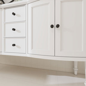 Elara 60" Freestanding Double Vanity Cabinets with Solid Wood Legs