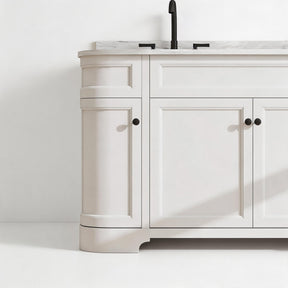 Opuluxe 60" Freestanding Double Vanity Cabinets with Curved Design