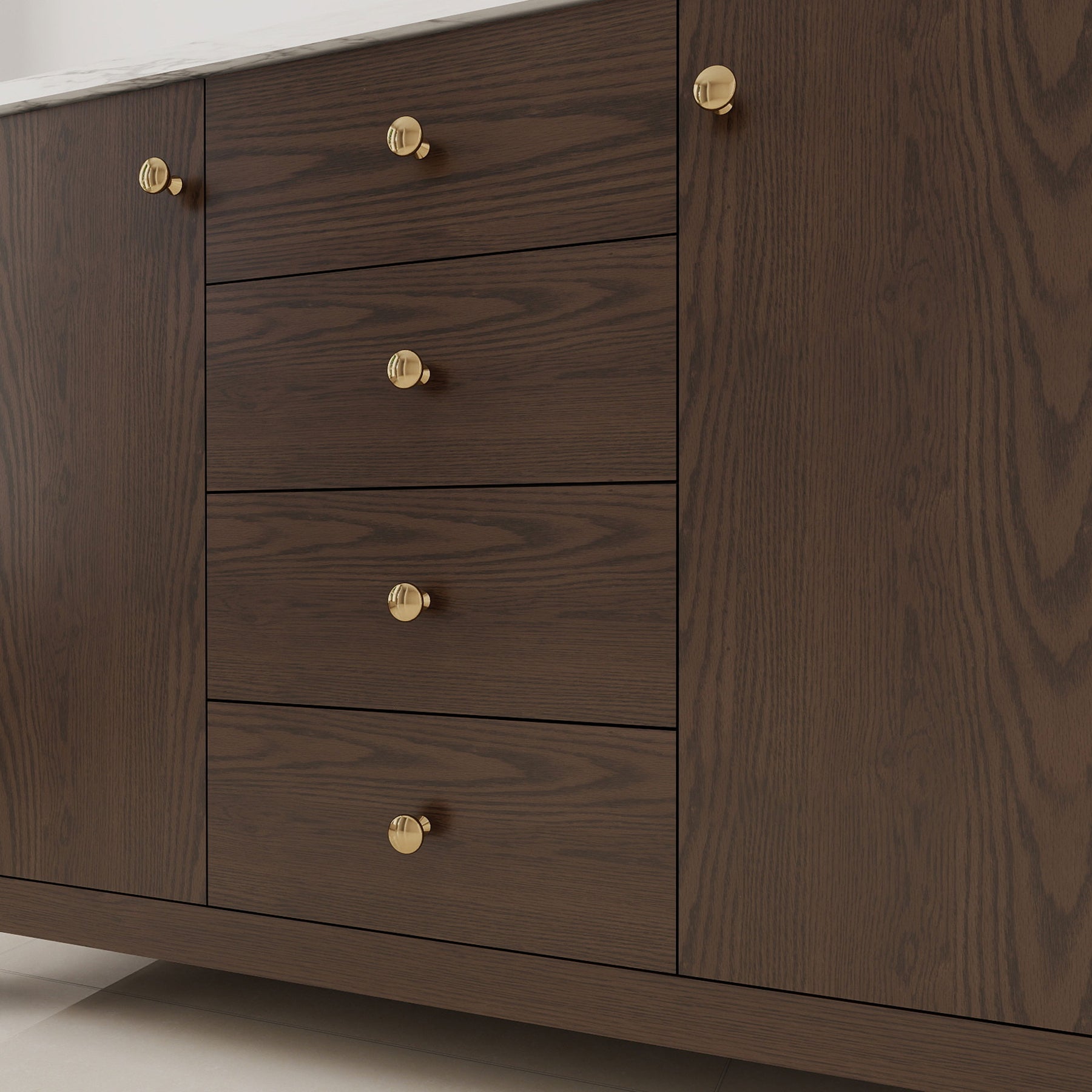 Canyon 48" Freestanding Single Vanity Cabinet with Curved Design