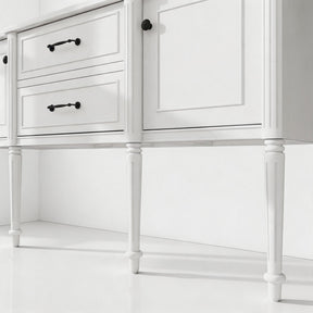 Modish 60" Wall Mounted Single Vanity Cabinet with Solid Wood Legs, Pre-Assembled, Freestanding & Floating 2 Installation Ways