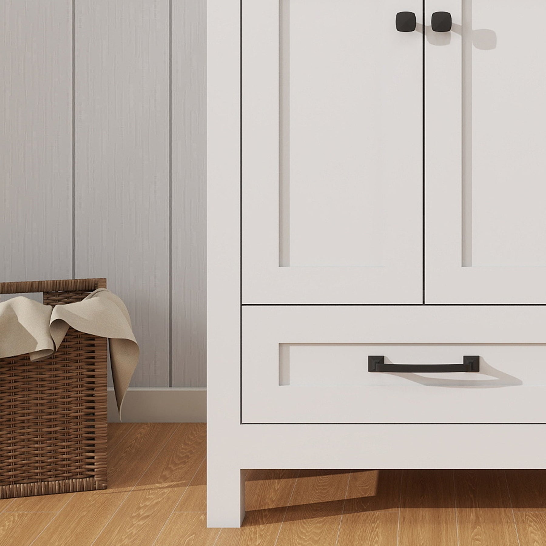 Modern 24’’ RTA Freestanding Vanity Cabinet Base with Larger Storage Room (Countertop & Sink Not Included) 浴室柜