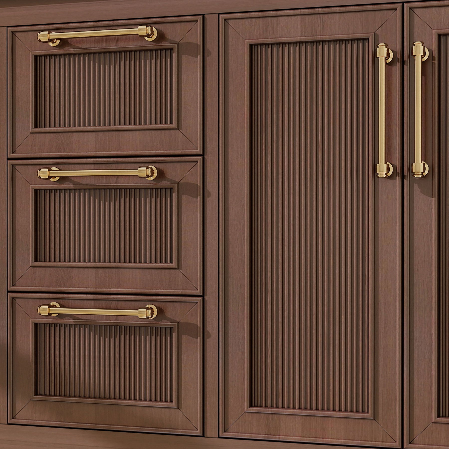 Vantara 60" Freestanding Double Vanity Cabinets with Fluted Texture