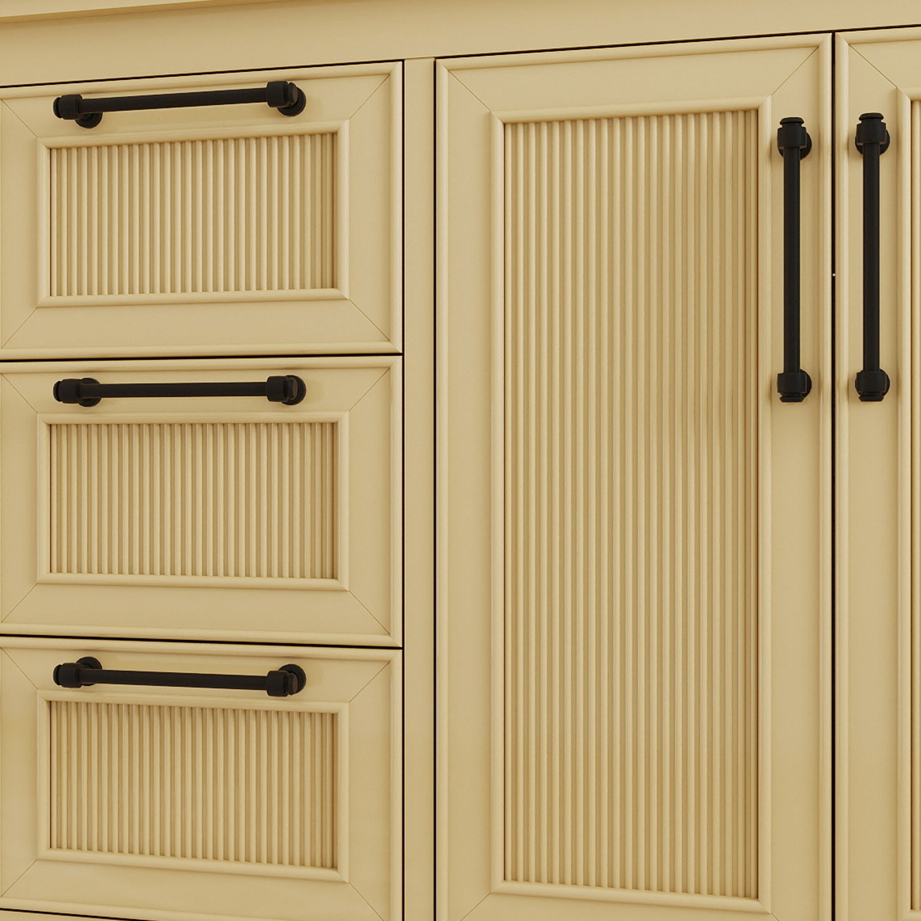 Vantara 60" Freestanding Double Vanity Cabinets with Fluted Texture