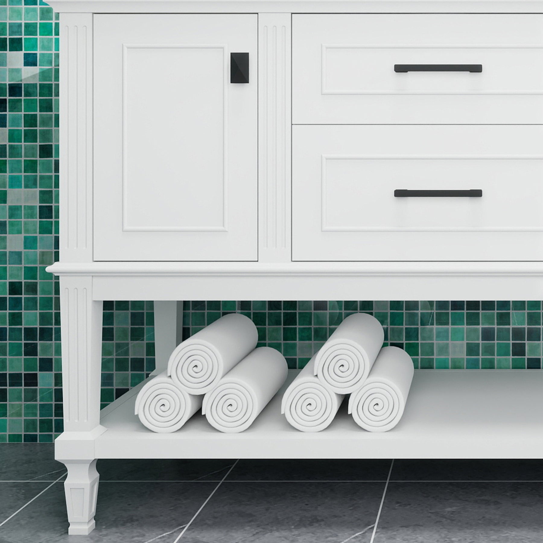 Bosun 48" Freestanding Single Vanity Cabinet with Reliable Storage & Solid Frame