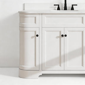 Opuluxe 48" Freestanding Single Vanity Cabinets with Curved Design