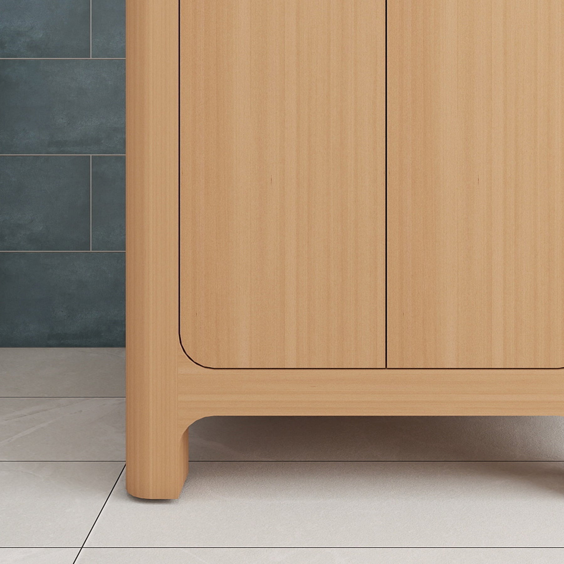 Canyon 24" Freestanding Single Vanity Cabinet with Curved Design