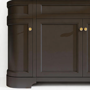 Opuluxe 60" Freestanding Double Vanity Cabinets with Curved Design