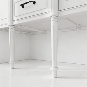 Modish 48" Wall Mounted Single Vanity Cabinet with Solid Wood Legs, Pre-Assembled, Freestanding & Floating 2 Installation Ways