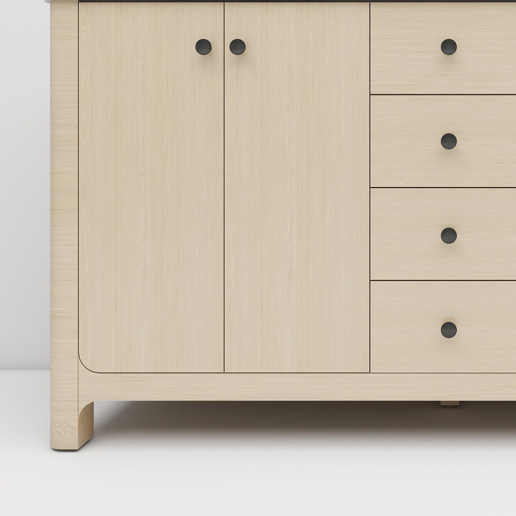 Canyon 60" Freestanding Double Sink Bathroom Vanity with Curved Design