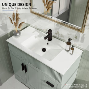 Eclife 36" Bathroom Vanities Sink Combo Set with Updated Painted Suface