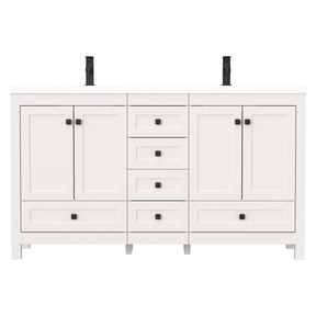 Modern 60" Freestanding Double Vanity Cabinets with Classic Design
