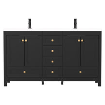 Modern 60" Freestanding Double Vanity Cabinets with Classic Design