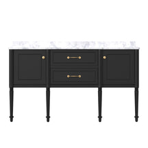 Modish 60" Wall Mounted Single Vanity Cabinets Cabinets with Solid Wood Legs