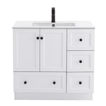 Modern 36" Freestanding Bathroom Vanity Combo with Single Undermount Sink, Kitchen Base