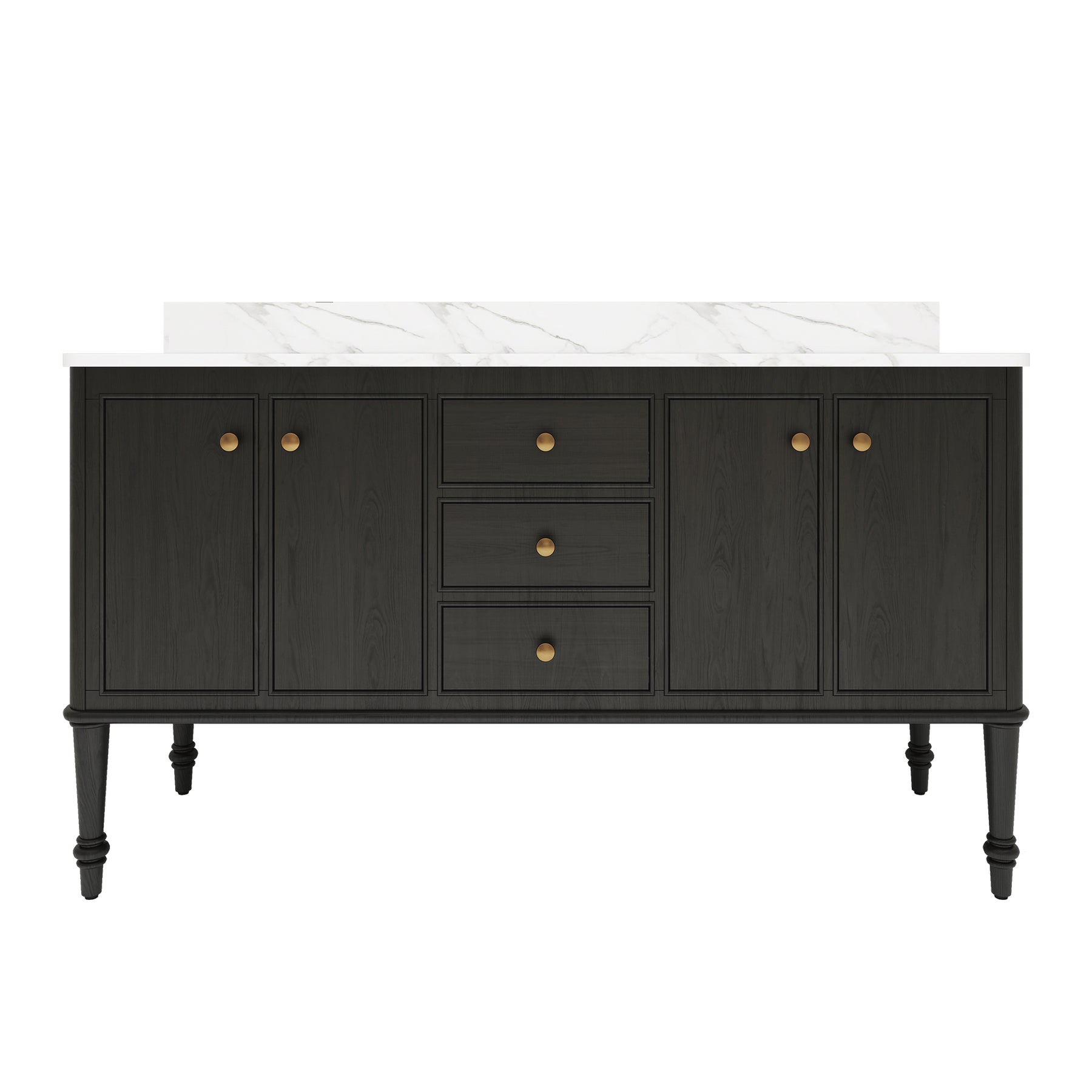 Verve 60" Freestanding Double Vanity Cabinets with Wall Mounted Options