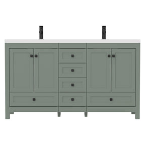 Modern 60" Freestanding Double Vanity Cabinets with Classic Design