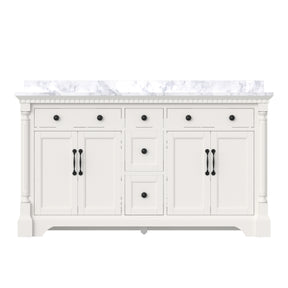 Acro 60" Freestanding Double Vanity Cabinets with Arch Feet