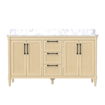 Vantara 60" Freestanding Double Vanity Cabinets with Fluted Texture