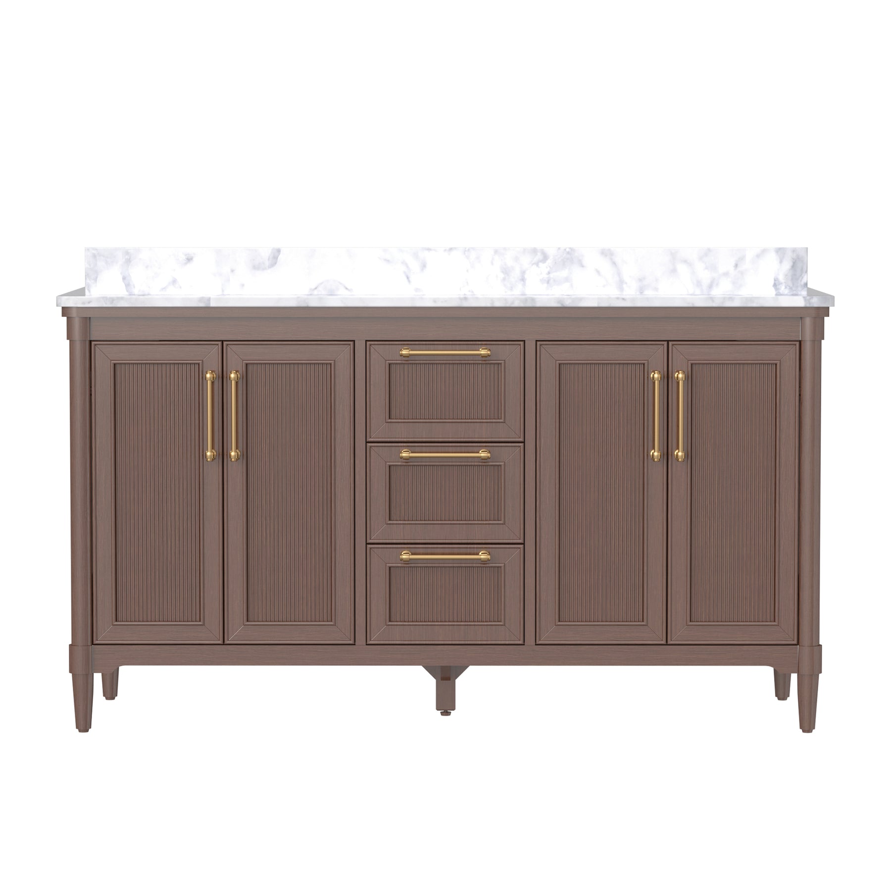 Vantara 60" Freestanding Double Vanity Cabinets with Fluted Texture
