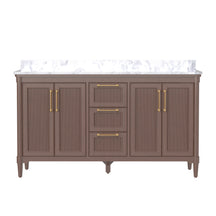 Vantara 60" Freestanding Double Vanity Cabinets with Fluted Texture