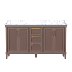 Vantara 60" Freestanding Double Vanity Cabinets with Fluted Texture
