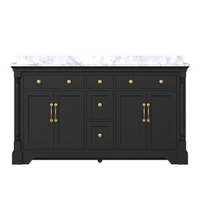 Acro 60" Freestanding Double Vanity Cabinets with Arch Feet