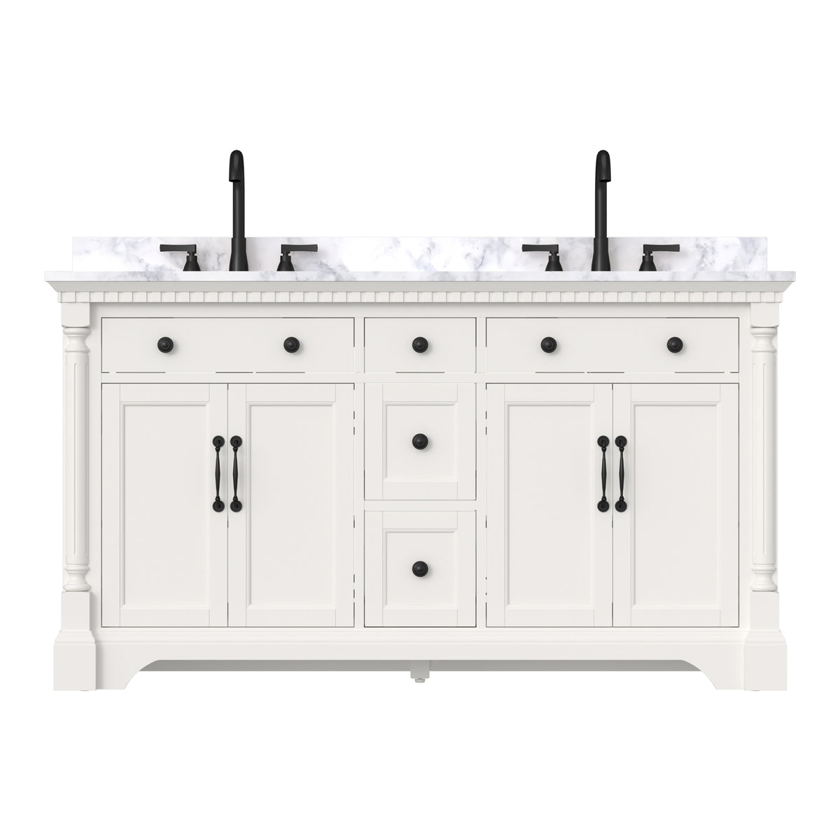 Acro 48" Freestanding Single Vanity Cabinets with Arch Feet