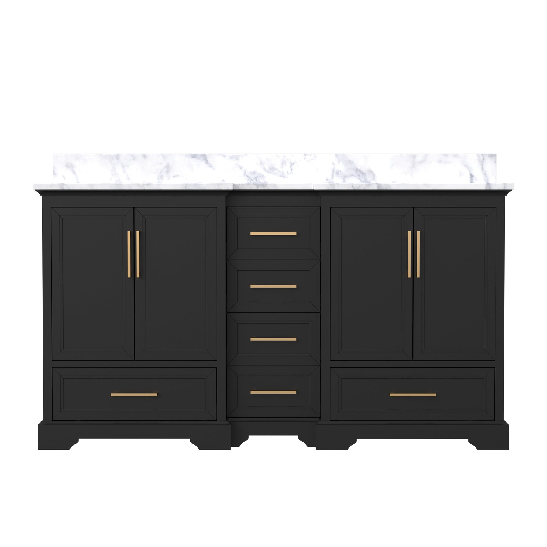 Nobilis 60" Freestanding Double Vanity Cabinets with Symmetrical Layout